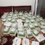 تهیه واماده سازی وتوزیع 100 بسته میوه وشیرینی ویژه شب یلدا بین نیازمندان محدوده مسجد